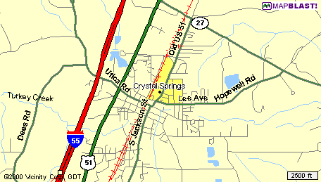 Crystal Springs map